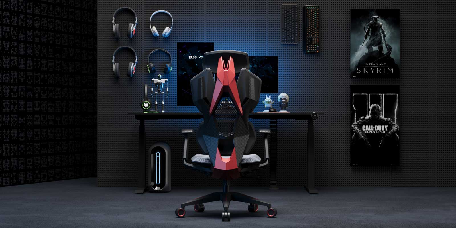 Astron Red with Black Frame Ergonomic Gaming Chair